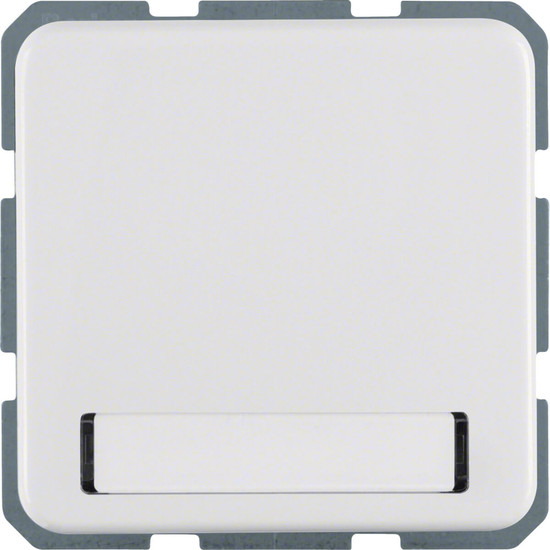 Berker 471909 Steckdose Schuko mit Klappd. u. Beschriftungsf. wg Up IP44 polarweiß glänzend