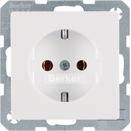 Berker 47436089 Steckdose Schuko Q.x polarweiß. samt
