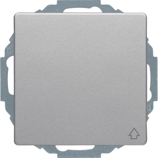 Berker 47446084 Steckdose Schuko mit Klappdeckel u. erh.BS Q.x alu samt. lackiert