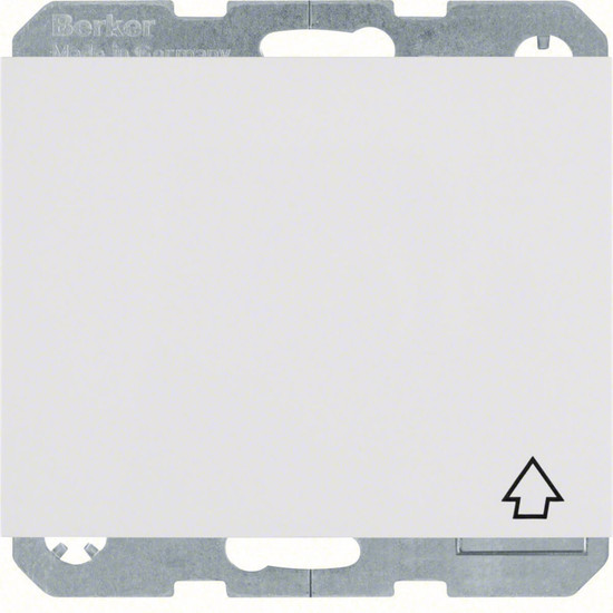Berker 47517109 Steckdose Schuko mit Klappdeckel u. erh.BS K.1 polarweiß glänzend