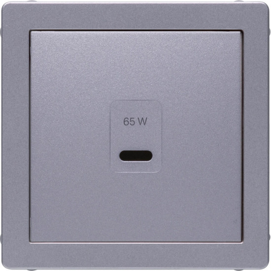 Berker 48606084 Zentralstück für USB Q.x. aluminium samt. lackiert