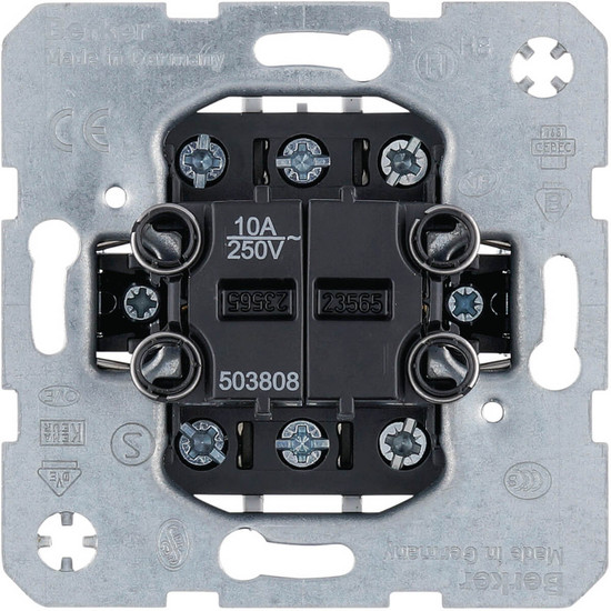 Berker 503808 Serientaster 2 Wechsler mit getrennten Eingangsklemmen
