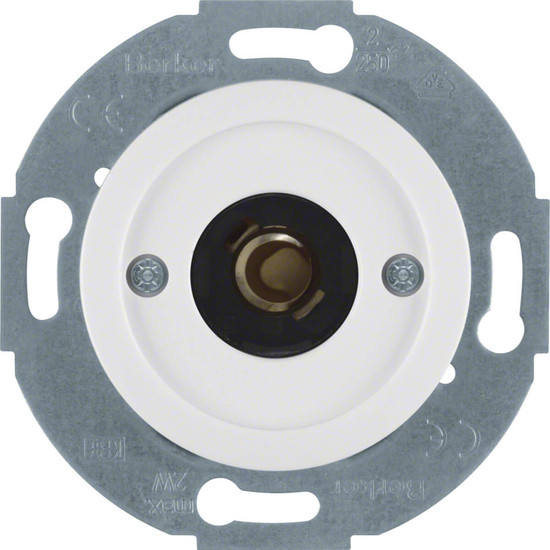 Berker 5104 Drucktaster u. Lichtsignal E10 mit Z.-Stk. 1930/Glas/Palazzo polarweiß. glänzend