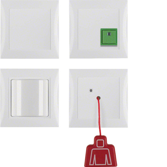 Berker 52008989 Notruf-Set mit Rahmen S.1 polarweiß. glänzend