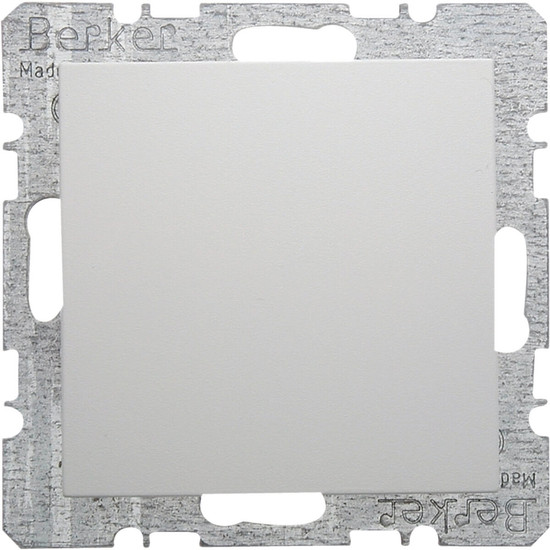 Berker 6710098989 Blindverschluss mit Zentralstück S.1/B.3/B.7 polarweiß. glänzend