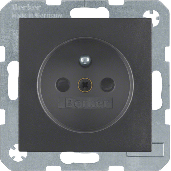 Berker 6765761606 Steckdose mit Schutzkontaktstift u. erh.BS S.1/B.3/B.7 anthrazit. matt