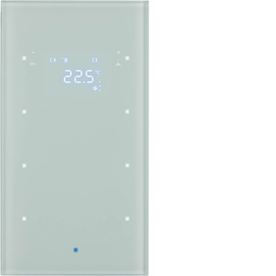 Berker 75643030 Glas-Sensor 3fach mit Temperaturregler TS Sensor. polarweiß