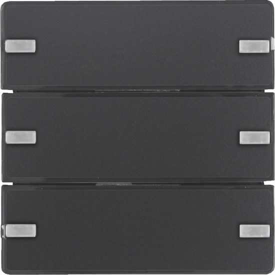 Berker 80143326 Tastsensor 3fach Komfort mit Beschriftungsfeld KNX Q.x anthrazit samt