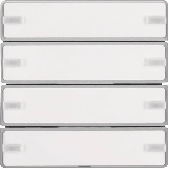 Berker 80144321 Tastsensor 4fach Komfort mit Beschriftungsfeld KNX Q.x alu samt. lackiert