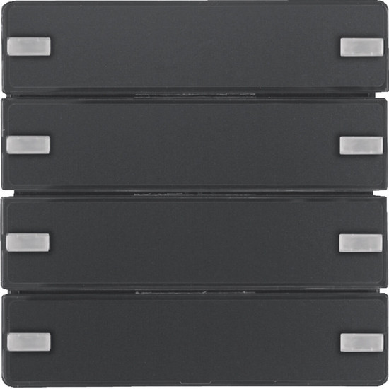 Berker 80144326 Tastsensor 4fach Komfort mit Beschriftungsfeld KNX Q.x anthrazit samt