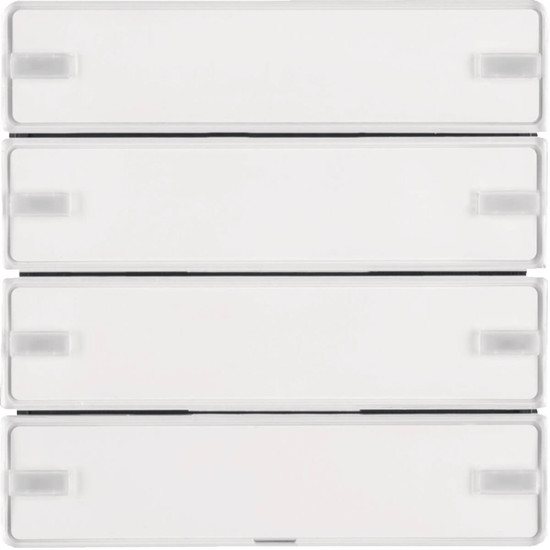 Berker 80144329 Tastsensor 4fach Komfort mit Beschriftungsfeld KNX Q.x polarweiß samt