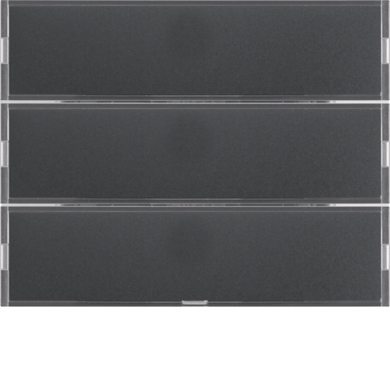 Berker 80163776 Tastsensor 3fach Komfort mit Beschriftungsfeld KNX K.1 anthrazit matt. lackiert