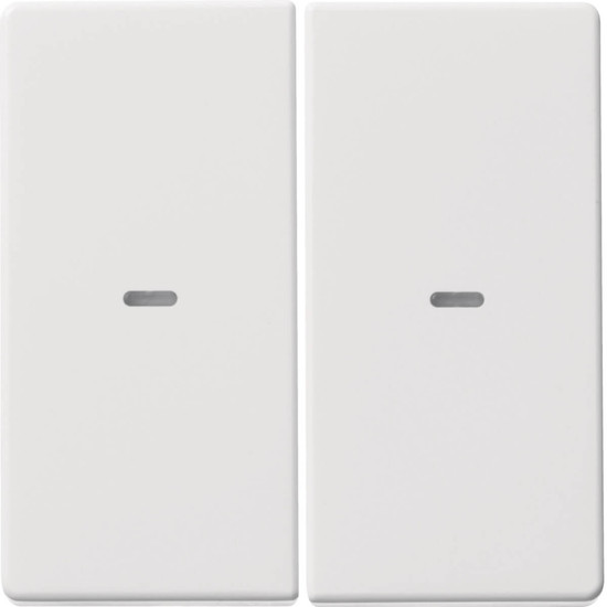 Berker 80960329 Abdeckung für Tastsensor-Modul 2fach mit Linse Q.x polarweiß. samt