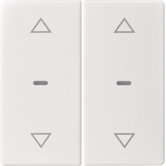 Berker 80961329 Abdeckung für Tastsensor-Modul 2fach mit Pfeil-Symbol Q.x polarweiß