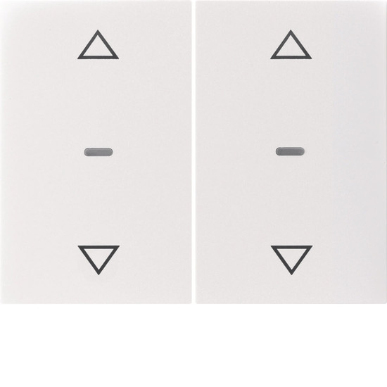 Berker 80961379 Abdeckung für Tastsensor-Modul 2fach mit Pfeil-Symbol K.x polarweiß