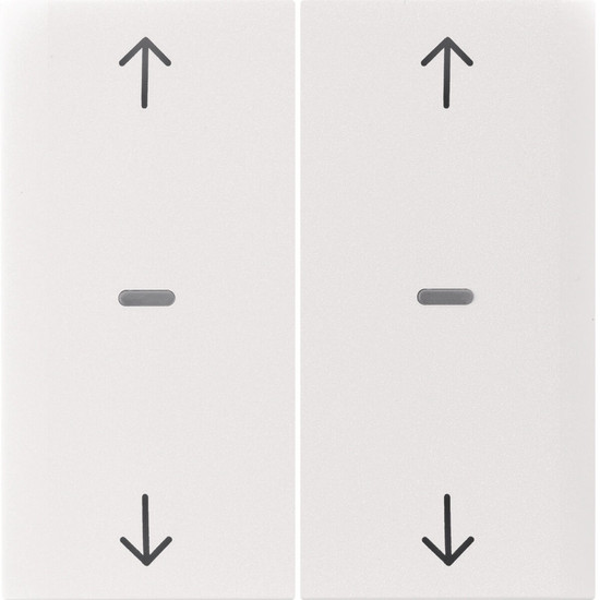 Berker 80961389 Abdeckung für Tastsensor-Modul 2fach mit Pfeil-Symbol S.1/B.x polarweiß glänzend