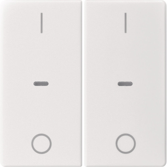 Berker 80962329 Abdeckung für Tastsensor-Modul 2fach mit I/O-Symbol Q.x polarweiß