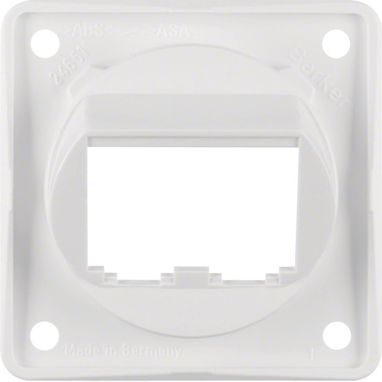 Berker 845582509 Tragplatte 2fach für BTR-/E-DAT Module. Integro Modul-Einsätze. polarw. gl.