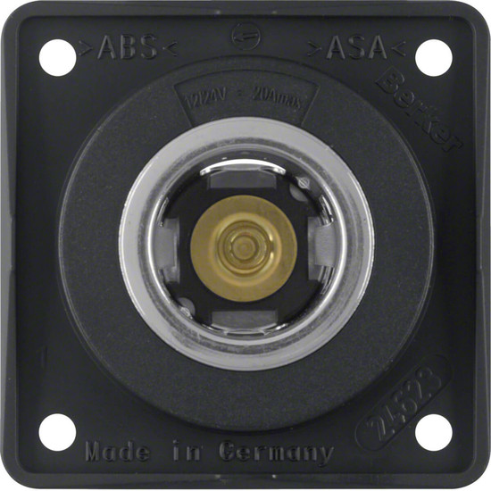 Berker 845712503 Power Steckdose 12 V. Integro Modul-Einsätze. schwarz matt