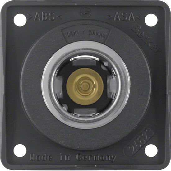 Berker 845712505 Power Steckdose 12 V. Integro Modul-Einsätze. anthrazit matt