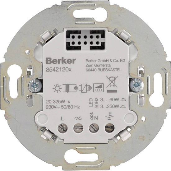 Berker 85421201 Universal Tastdimmer Komfort 1fach (R.L. C. LED). Tragring rund