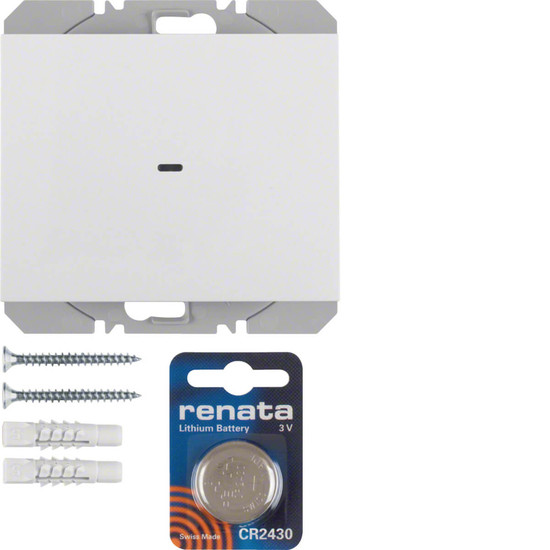Berker 85655279 KNX-Funk Wandsender 1fach flach quicklink K.1 polarweiß. glänzend