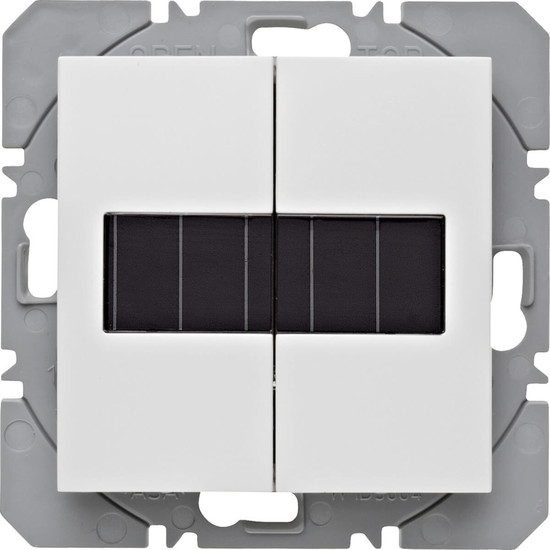 Berker 85656189 KNX-Funk Wandsender 2fach flach Solar quicklink S.1/B.3/B.7 polarweiß. glänzend