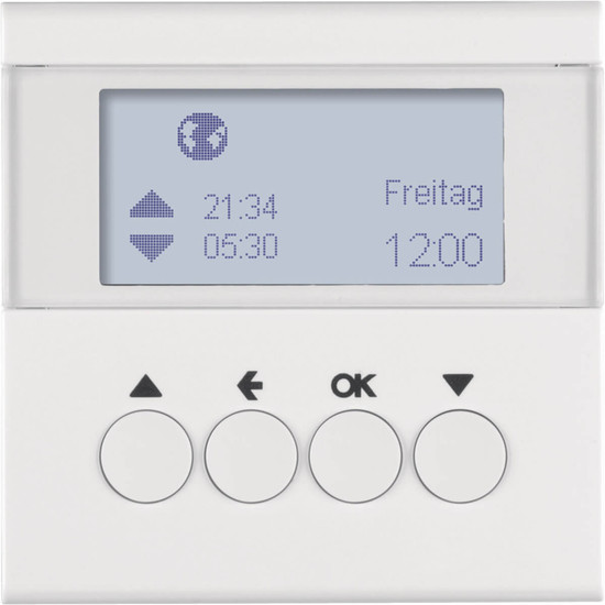 Berker 85741189 Jalousie-Schaltuhr S.1/B.3/B.7 polarweiß. glänzend