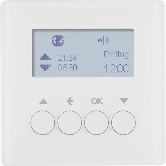 Berker 85745129 KNX-Funk Jalousie-Schaltuhr quicklink Q.x polarweiß. samt