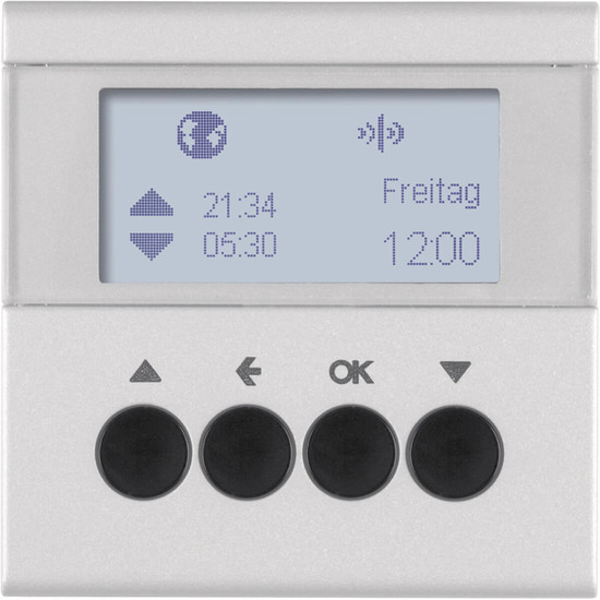Berker 85745183 KNX-Funk Jalousie-Schaltuhr quicklink B.7 alu. matt