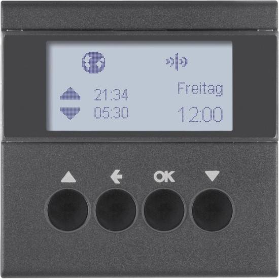Berker 85745185 KNX-Funk Jalousie-Schaltuhr quicklink S.1/B.3/B.7 anthrazit. matt