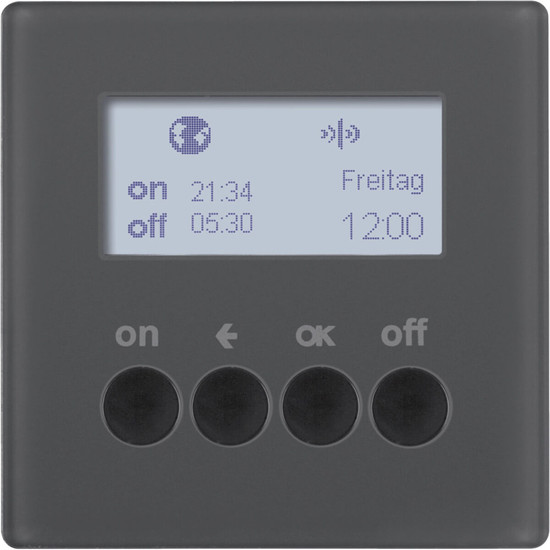 Berker 85745226 KNX-Funk Zeitschaltuhr quicklink Q.x anthrazit. samt