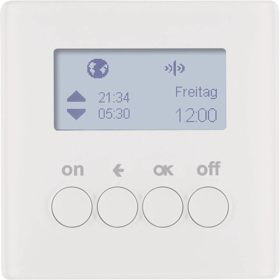 Berker 85745229 KNX-Funk Zeitschaltuhr quicklink Q.x polarweiß. samt