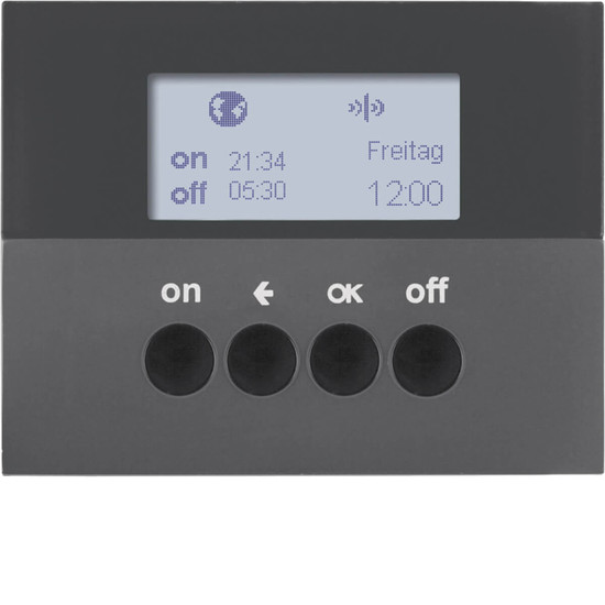 Berker 85745275 KNX-Funk Zeitschaltuhr quicklink K.1 anthrazit. matt