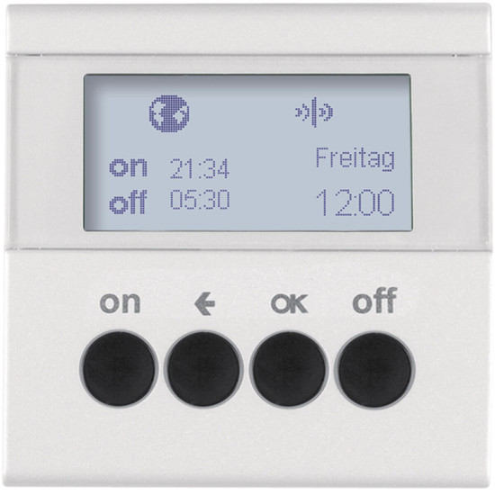 Berker 85745288 KNX-Funk Zeitschaltuhr quicklink S.1/B.3/B.7 polarweiß. matt