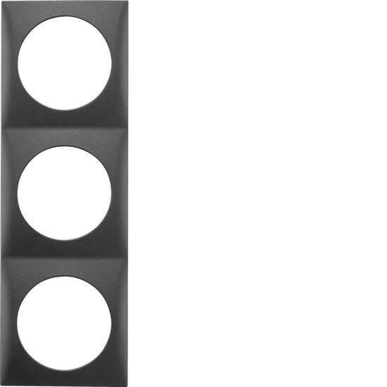 Berker 918192515 Rahmen 3fach. Integro Flow. anthrazit matt