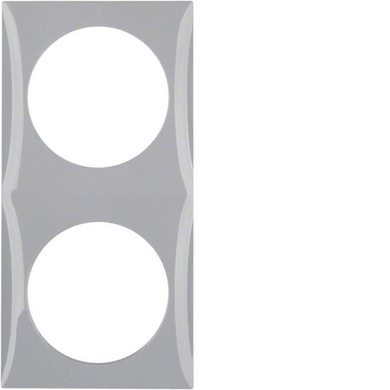 Berker 918262507 Rahmen 2fach. Integro Flow. grau glänzend