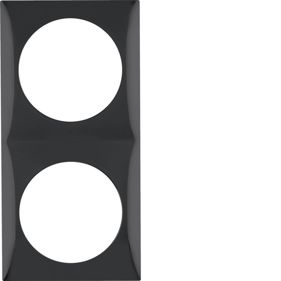 Berker 918262510 Rahmen 2fach. Integro Flow. schwarz glänzend