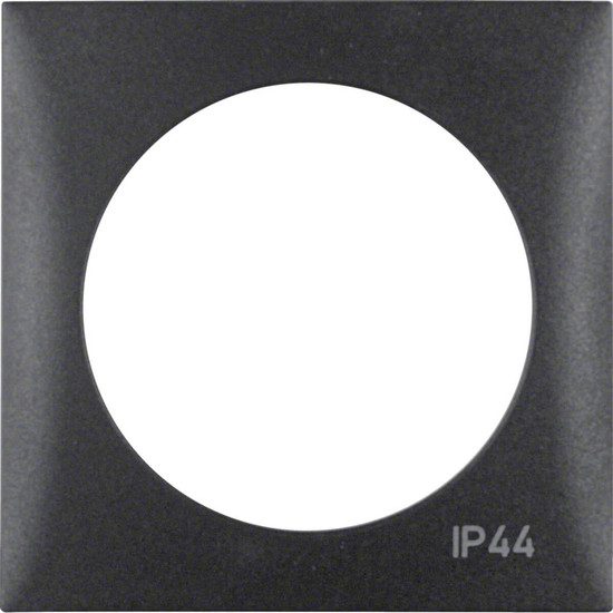 Berker 918272595 Rahmen mit Aufdruck IP44. Integro Flow. anthrazit matt
