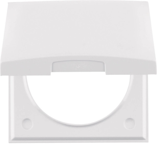 Berker 918282509 Rahmen mit Klappdeckel. Integro Flow/Pure. polarweiß glänzend