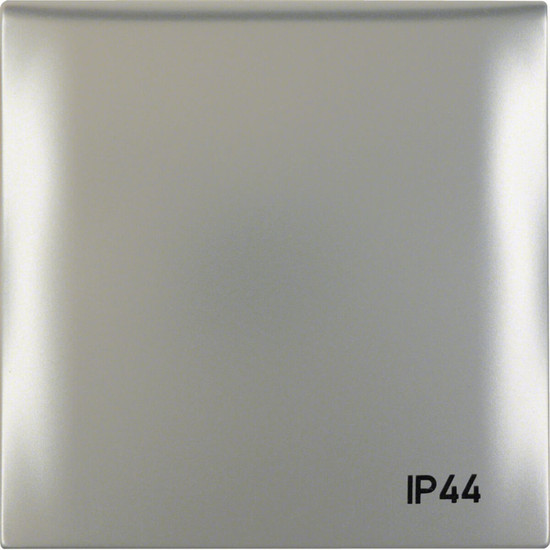 Berker 918282568 Rahmen mit Klappdeckel und Aufdruck IP44. Integro Flow. chrom m.. lackiert