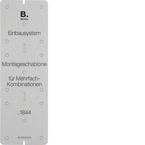 Berker 91844 Montageschablone 3fach. Karton. Integro Modul-Einsätze. grau. Karton
