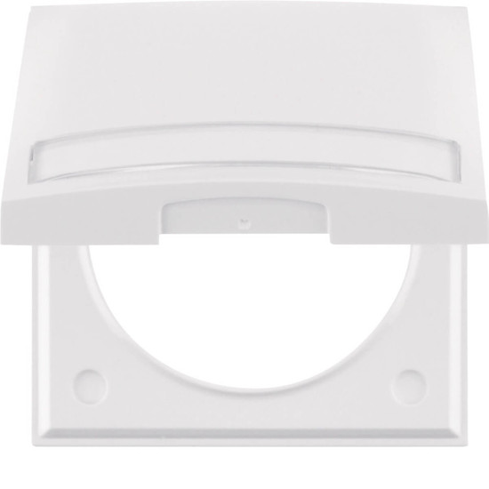 Berker 919882502 Rahmen mit Klappdeckel und Beschriftungsfeld. Integro Flow. polarweiß gl.