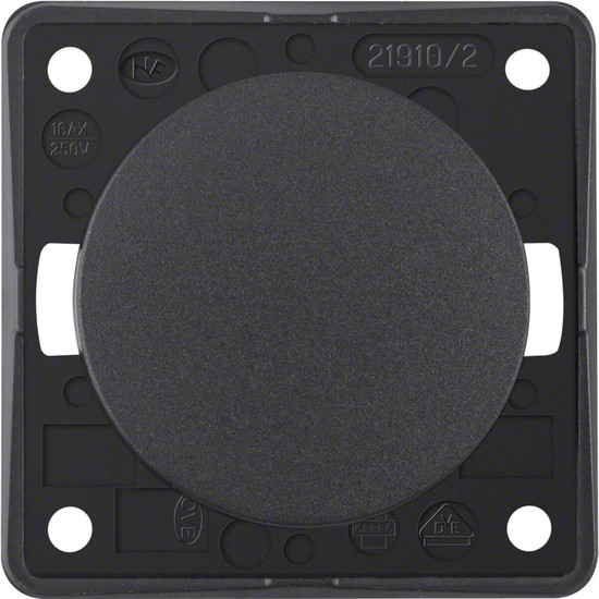 Berker 936522505 Ausschalter 2-polig mit Aufdruck 0. Integro - Design Flow/Pure. anthrazit matt