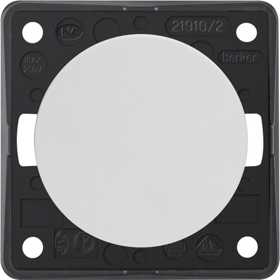 Berker 936522509 Ausschalter 2-polig mit Aufdruck 0. Integro - Design Flow/Pure. polarweiß gl.