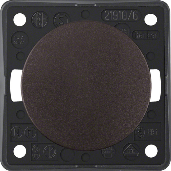 Berker 936562501 Wechselschalter. Integro - Design Flow/Pure. braun matt