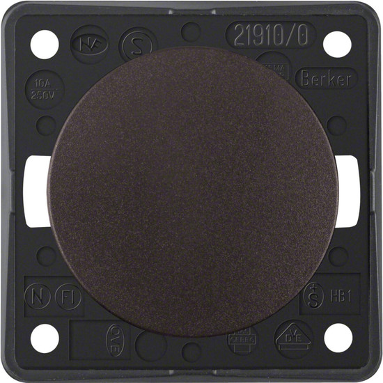 Berker 936712501 Taster. Schließer. Schraubklemmen. Integro - Design Flow/Pure. braun matt
