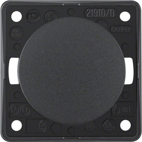 Berker 936712505 Taster. Schließer. Schraubklemmen. Integro - Design Flow/Pure. anthrazit matt