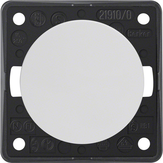 Berker 936712509 Taster. Schließer. Schraubklemmen. Integro - Design Flow/Pure. polarweiß gl.