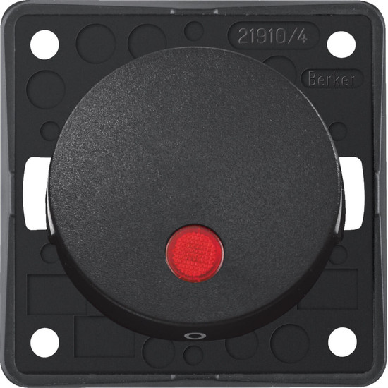 Berker 937622535 Kontr.-Ausschalter 2-pol.. 12V. rote Lins.. K-LED. ITG Flow/Pure. anthr. mt.
